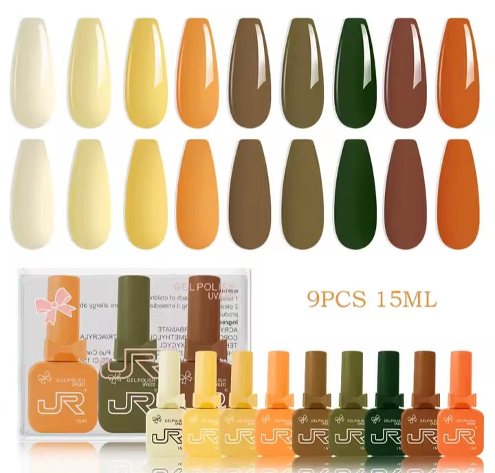 Set de 9 vernis semi-permanent 15 ml