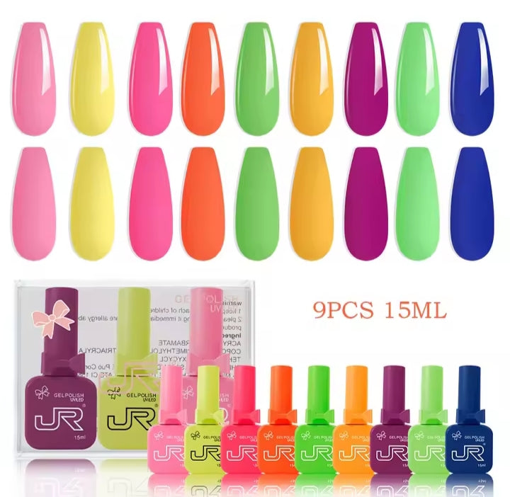 Set de 9 vernis semi-permanent 15 ml