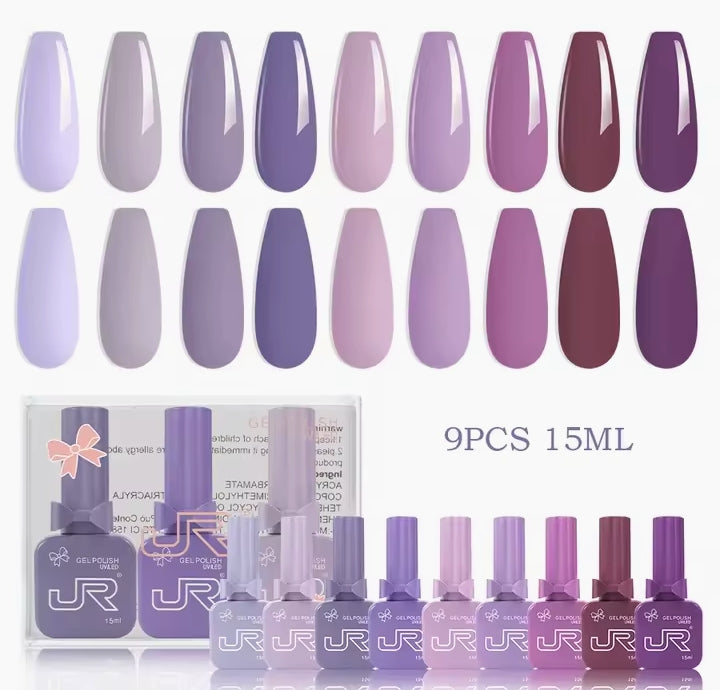 Set de 9 vernis semi-permanent 15 ml