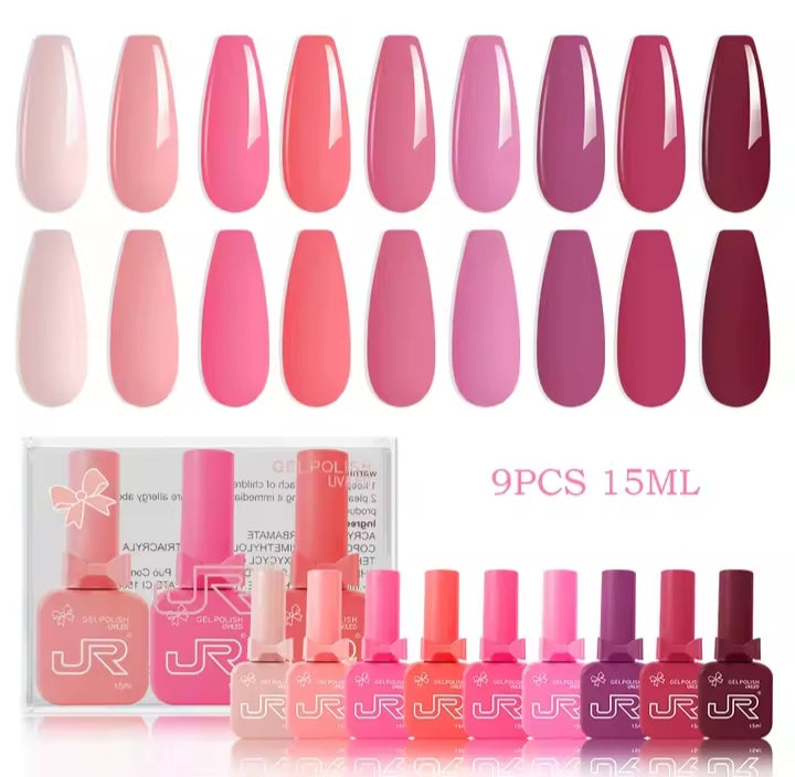 Set de 9 vernis semi-permanent 15 ml