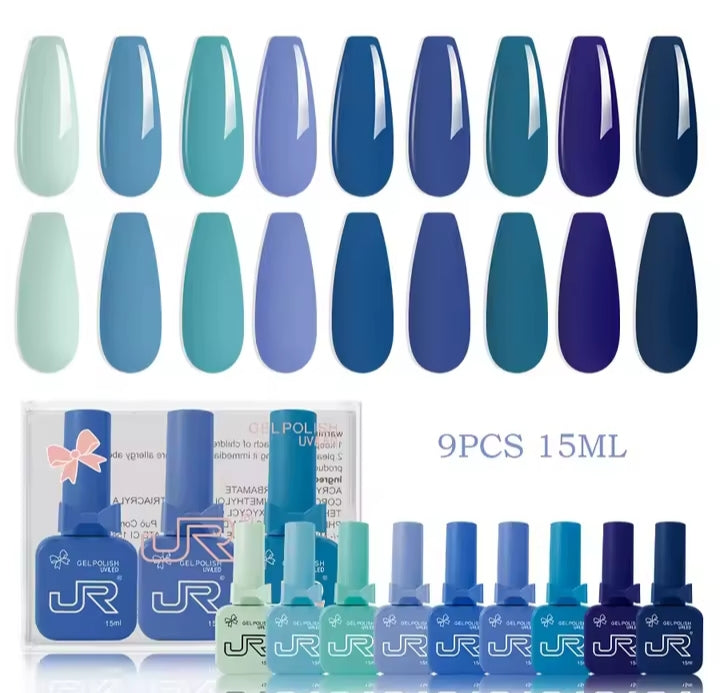 Set de 9 vernis semi-permanent 15 ml