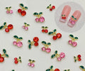 Décoration Ongle cerise x10