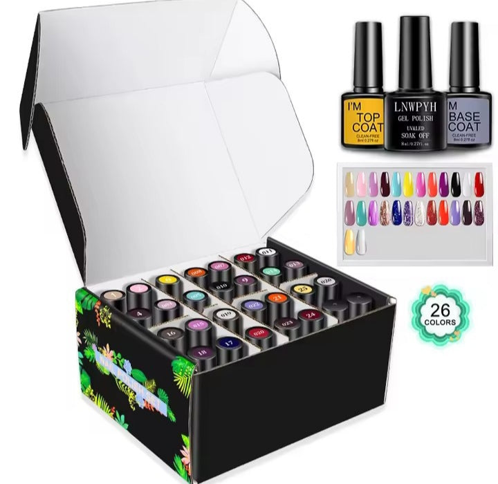 Kit vernis semi-permanent 26 couleurs