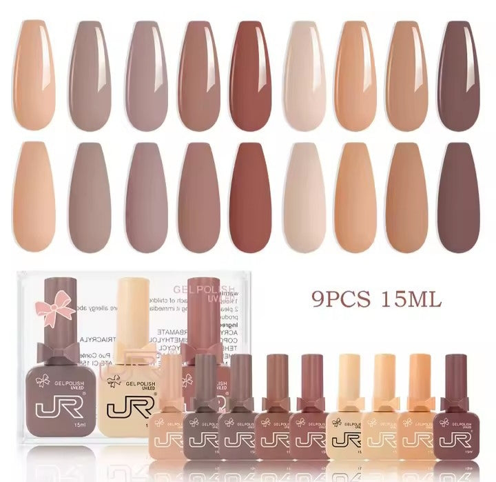 Set de 9 vernis semi-permanent 15 ml