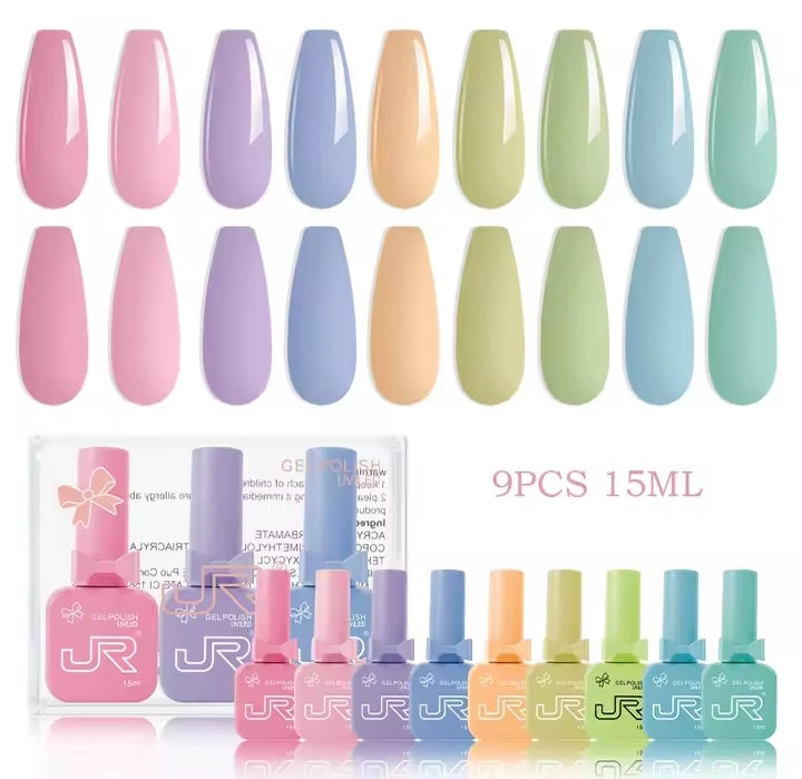 Set de 9 vernis semi-permanent 15 ml